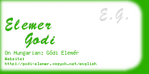 elemer godi business card