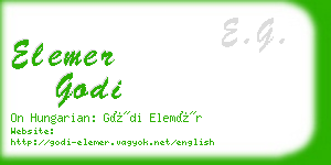 elemer godi business card